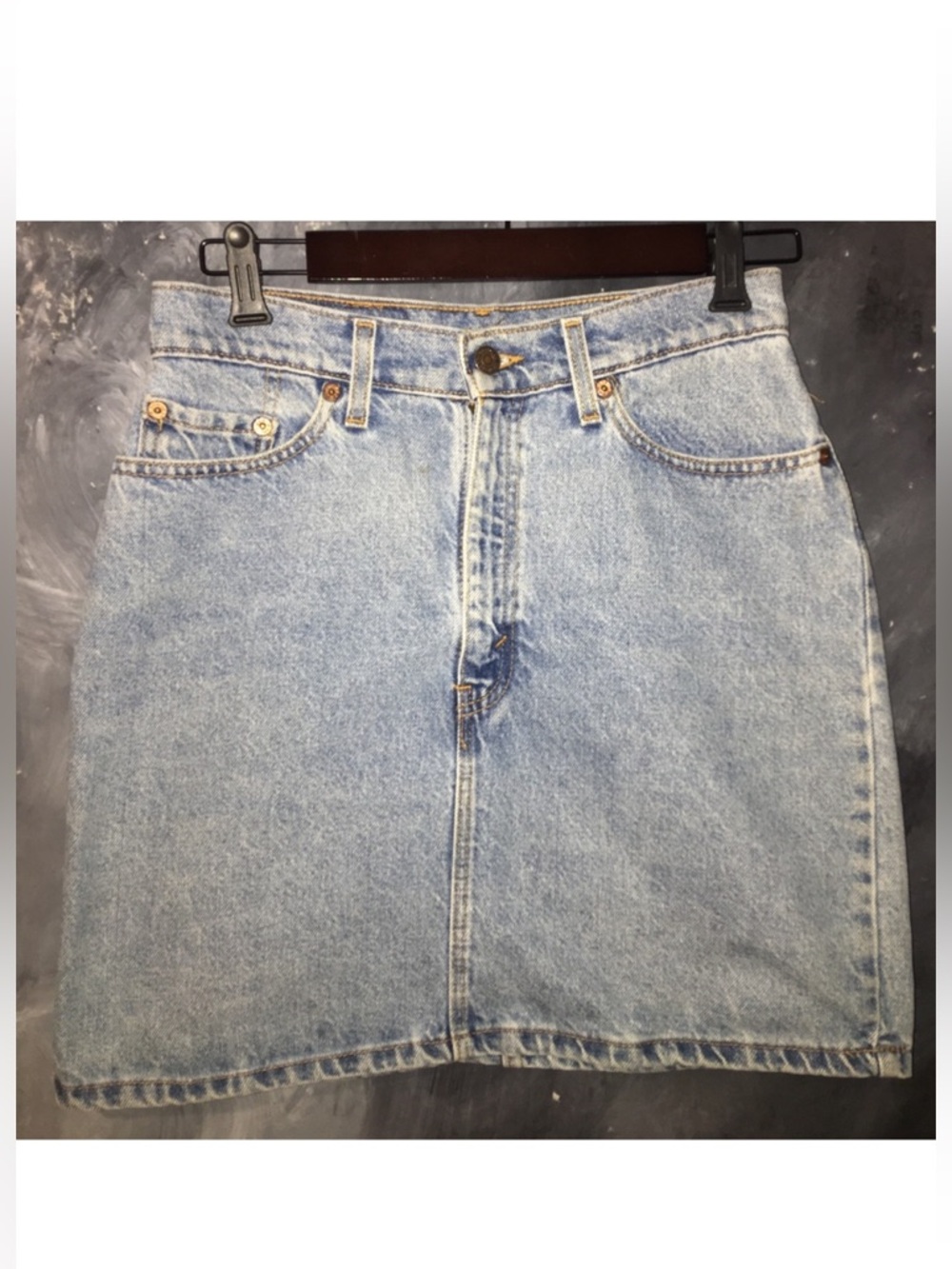 Levi's Light Blue Denim Mini Skirt